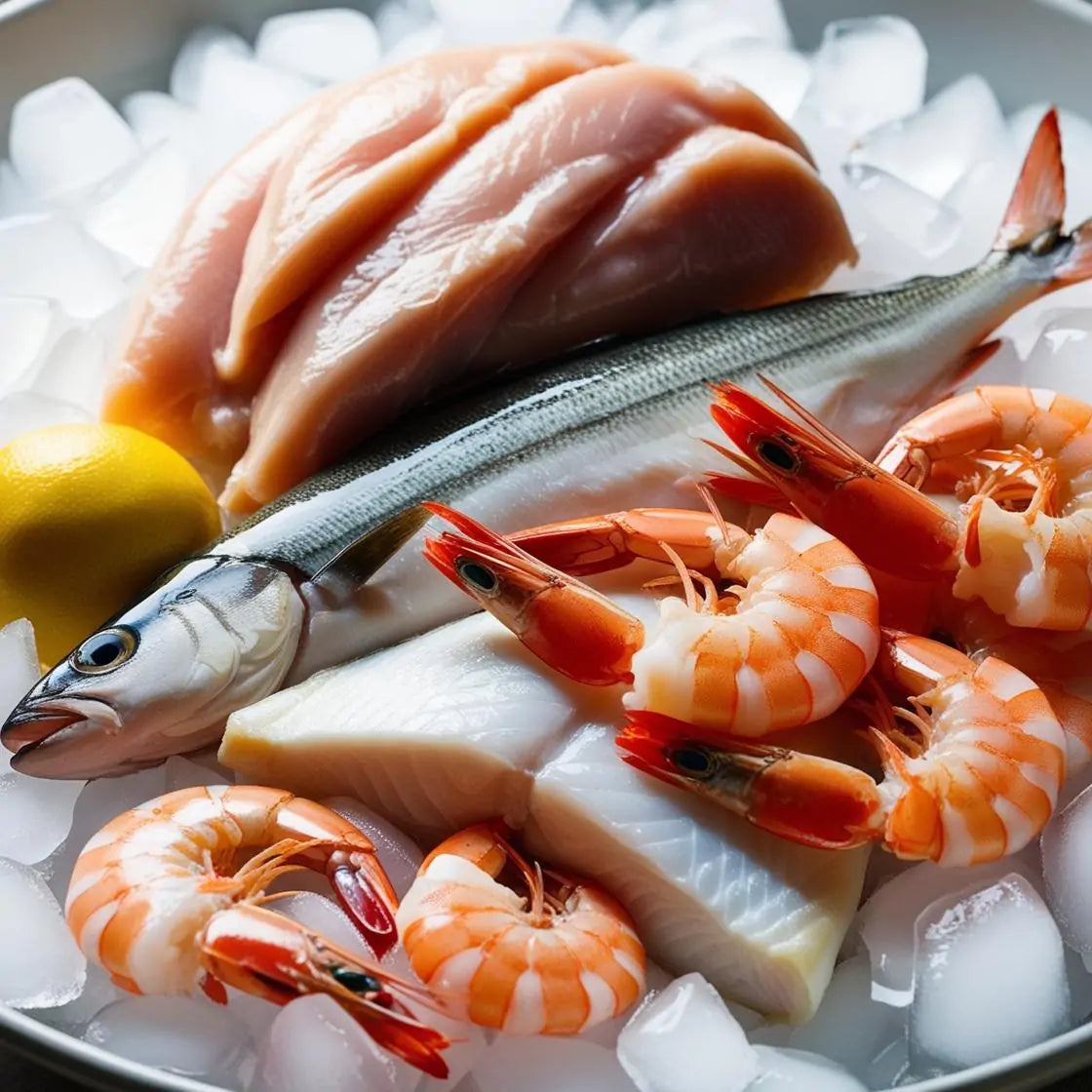 Fresh Feast Trio: Chicken, Fish & Prawns